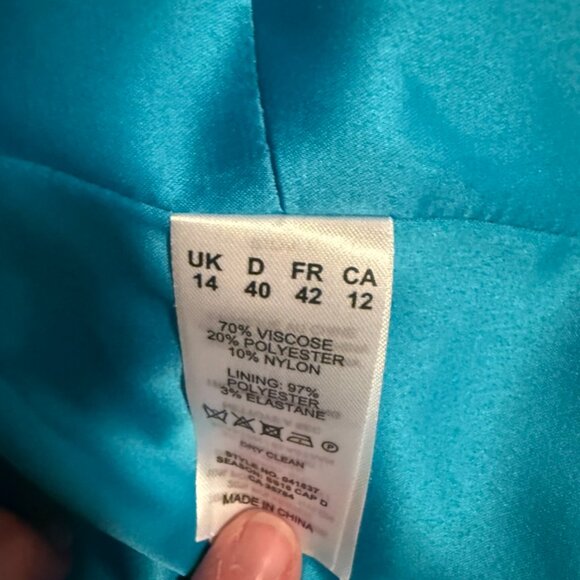 Jacques Vert Blue Dress and Jacket - Picture 6 of 8